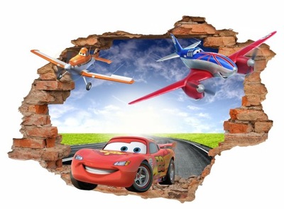 Samolepky na stenu pre deti AUTA 3D CARS 100x70